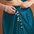 Teal plain tissue festive wear saree with blouse piece
