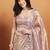 Lavender plain silk blend party wear saree with blouse piece