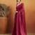 Red plain tissue festive wear saree with blouse piece