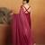 Red plain tissue festive wear saree with blouse piece