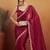 Red plain tissue festive wear saree with blouse piece