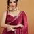 Red plain tissue festive wear saree with blouse piece