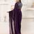 Purple plain tissue festive wear saree with blouse piece