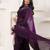 Purple plain tissue festive wear saree with blouse piece