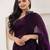 Purple plain tissue festive wear saree with blouse piece
