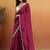 Magenta plain satin designer saree with blouse piece