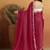 Magenta plain satin designer saree with blouse piece
