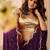 Purple embroidered georgette party wear saree with blouse piece