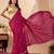 Magenta elegant printed georgette saree with blouse piece