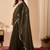 Black embroidered georgette party wear saree with blouse piece