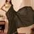 Black embroidered georgette party wear saree with blouse piece