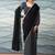 Black elegant printed georgette saree with blouse piece
