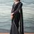 Black elegant printed georgette saree with blouse piece