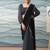 Black elegant printed georgette saree with blouse piece