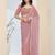 Rose plain silk blend party wear saree with blouse piece