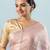 Pink plain tissue festive wear saree with blouse piece