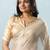 Green plain tissue festive wear saree with blouse piece