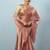 Pink plain tissue festive wear saree with blouse piece