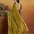 Green plain tissue festive wear saree with blouse piece