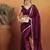 Purple plain tissue festive wear saree with blouse piece