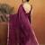 Purple plain tissue festive wear saree with blouse piece