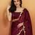 Maroon plain tissue festive wear saree with blouse piece
