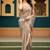 Copper plain chiffon designer saree with blouse piece