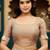Copper plain chiffon designer saree with blouse piece
