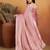 Pink plain tissue festive wear saree with blouse piece
