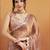 Brown plain chiffon designer saree with blouse piece