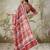 Maroon elegant printed polycotton saree with blouse piece