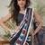 Black elegant printed polycotton saree with blouse piece