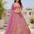 Wedding & Sangeet Wear Purple Crush Silk Lehenga with Embroidered Blouse