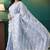 Purple elegant printed organza saree with blouse piece