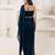 Blue plain georgette designer saree with blouse piece