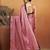 Pink plain satin designer saree with blouse piece