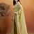 Green plain tissue festive wear saree with blouse piece