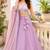Lavender Scattered Bead Floral Buta Work Fendy Silk Flared Lehenga Choli with Blouse | Fully Stitched