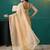 Yellow elegant printed organza saree with blouse piece