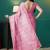 Pink elegant printed organza saree with blouse piece
