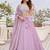 Lavender Scattered Bead Floral Buta Work Fendy Silk Flared Lehenga Choli with Blouse | Fully Stitched