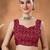 Purple elegant printed organza saree with blouse piece