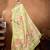 Green elegant printed organza saree with blouse piece