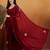 Maroon embroidered chiffon occasion wear saree with blouse piece