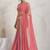 Red elegant printed georgette saree with blouse piece