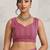 Pink elegant printed georgette saree with blouse piece