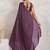 Purple elegant printed georgette saree with blouse piece