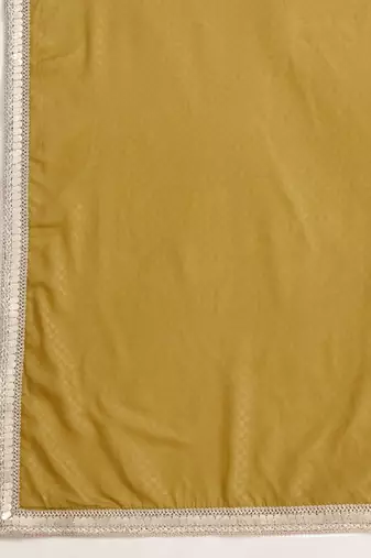 Mustard plain georgette designer saree with blouse piece