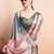 Green printed satin fashion saree with blouse piece