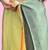 Green printed satin fashion saree with blouse piece